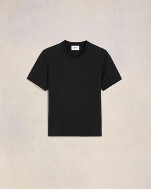 Ami Paris Organic Cotton Ami De Coeur T-Shirt - Black