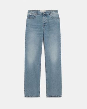 Ami Paris Large-Fit Cotton Jeans - Blue