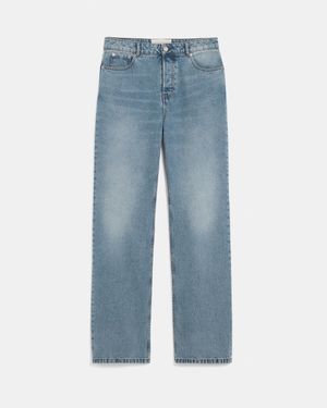 Ami Paris Large-Fit Cotton Jeans - Blue