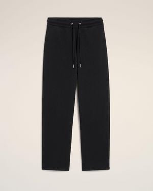 Ami Paris Cotton Track Trousers With Ami De Coeur - Black