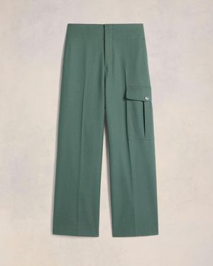 Ami Paris Straight Fit Trousers - Green