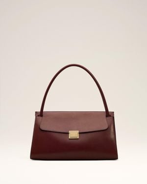 Ami Paris Burgundy Smooth Leather Mimi Bag - Red