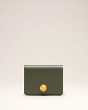 Ami Paris Cow Leather Carrousel Folded Wallet - Natural