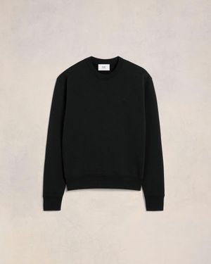 Ami Paris Cotton Ami De Coeur Sweatshirt - Black