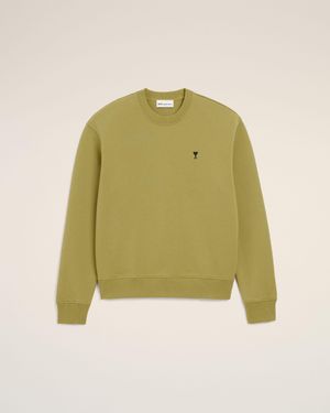 Ami Paris Cotton Ami De Coeur Sweatshirt - Green
