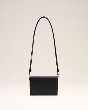 AMI PARIS Marcel Lunch Box バッグ ブラック ナイロンキャンバス Marcel Lunch Box バッグ ブラック