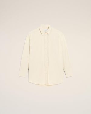 Ami Paris Chemise Blanche Oversize Bords Francs En Coton - Neutre