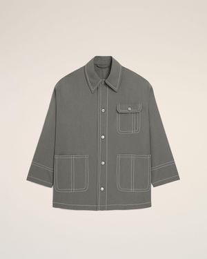 Ami Paris New Wool Worker Jacket - Grey