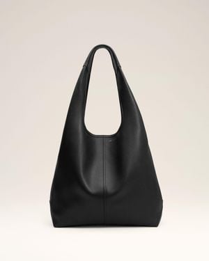 Ami Paris Soft Leather Etienne Hobo Bag - Black