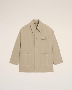 Ami Paris Cotton Worker Jacket - Natural