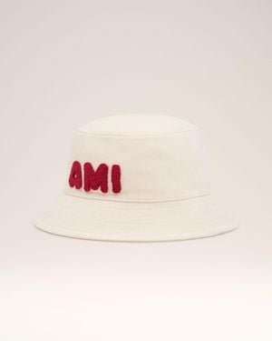 Ami Paris Cotton Patch Bucket Hat - Pink
