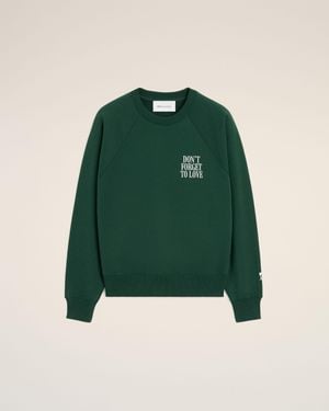 Ami Paris Cotton "Don'T Forget To Love" Sweatshirt - Green