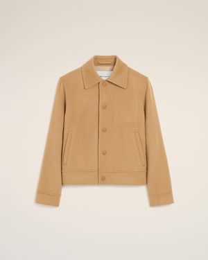Ami Paris Blouson Boule Boutonné En Laine Et Cachemire Mast & Beigemastclair - Neutre
