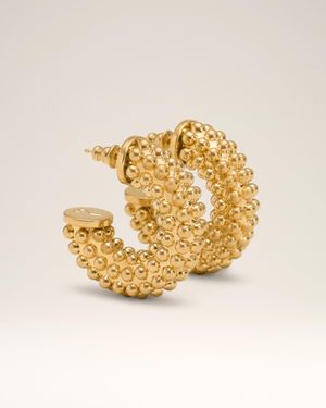 Ami Paris Brass Pearl Earrings - Metallic