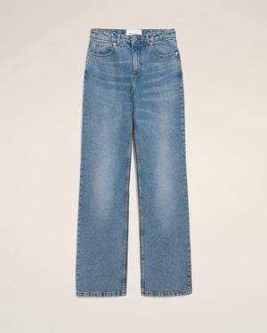 Ami Paris Large-Fit Cotton Jeans - Blue