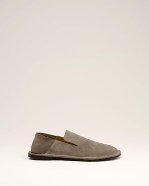 Ami Paris Leather Midi Slippers - Natural