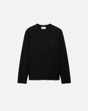Ami Paris Ami De Coeur Long-Sleeve T-Shirt - Black