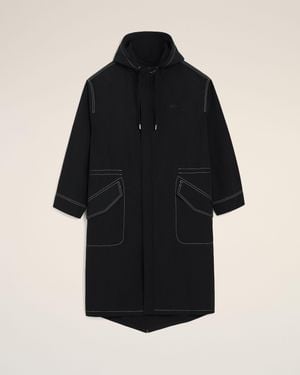 Ami Paris Nylon Long Parka - Black