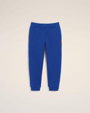 Ami Paris Cotton Track Trousers With Ami De Coeur - Blue