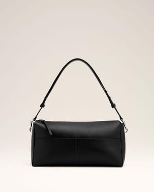 Ami Paris Cow Leather Carrousel Zipped Bag - Black