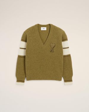 Ami Paris Wool University Jumper - Green