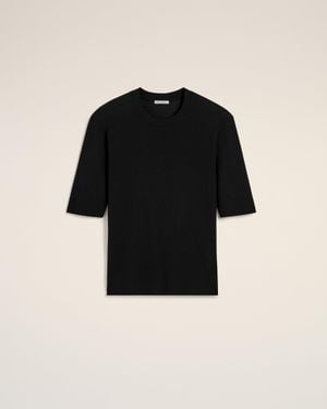 Ami Paris Cotton Short Sleeve T-Shirt - Black