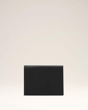 Ami Paris Cowhide Leather Trifold Wallet With Ami De Coeur - Natural
