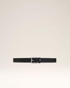Ami Paris Cowhide Leather Paris Paris Belt - Natural