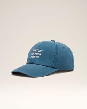 Ami Paris Cotton "Thank You For Being A Friend" Cap - Blue