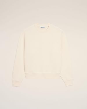 Ami Paris Cotton Embossed Ami De Coeur Sweatshirt - Natural