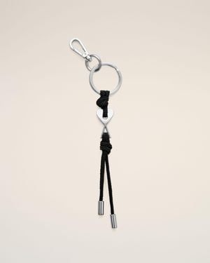 Ami Paris Metal Ami De Coeur Charm Keyring - Natural