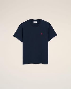 Ami Paris Ami De Coeur T-Shirt - Blue