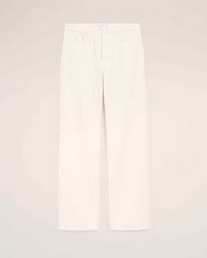 Ami Paris Cotton Large Fit Jeans - Natural
