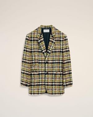Ami Paris Multicolored Single-Breasted Tweed Jacket