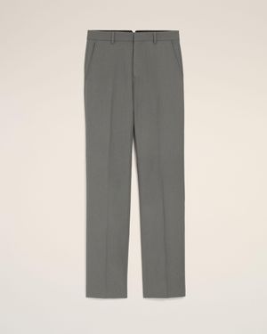 Ami Paris Wool Straight Trousers - Grey
