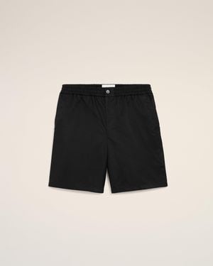 Ami Paris Nylon Elasticated Waist Ami De Coeur Stud Shorts - Black