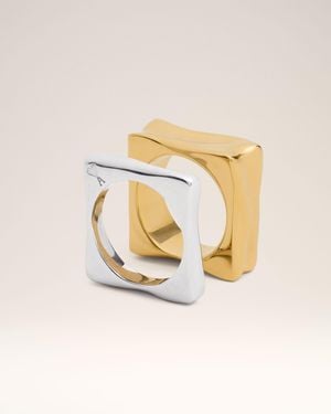 Ami Paris Brass Dune Ring - Metallic