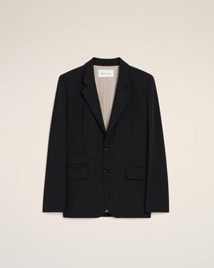 Ami Paris New Wool Single Breasted Boxy Jacket - Black