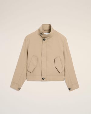 Ami Paris New Wool Harrington Jacket - Natural