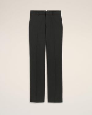 Ami Paris Wool Straight Trousers - Black