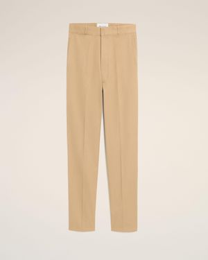 Ami Paris Parisian-Fit Cotton Pants - Natural