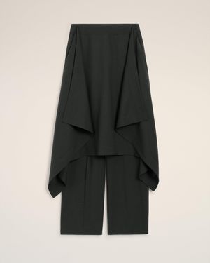 Ami Paris Wool Skirt Pants - Black