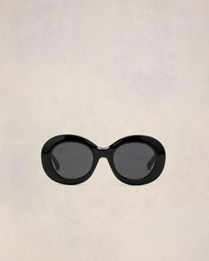 Ami Paris Acetate Rounded Ami De Coeur Sunglasses - Black