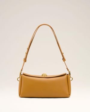 Ami Paris Cow Leather Carrousel Bag - Natural