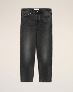 Ami Paris Cotton Tapered Fit Jeans - Black