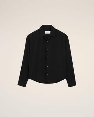 Ami Paris Boxy Embroidered Shirt - Black