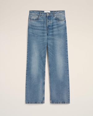 Ami Paris Cotton Large Fit Jeans - Blue