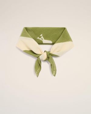 Ami Paris Cotton Ami De Coeur Printed Scarf - Natural