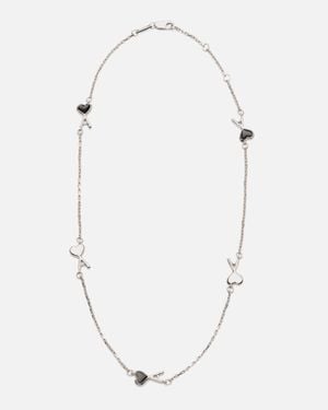 Ami Paris Brass Necklace With Hammered Ami De Coeur - Natural
