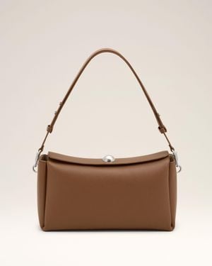 Ami Paris Medium Cow Leather Carrousel Bag - Natural
